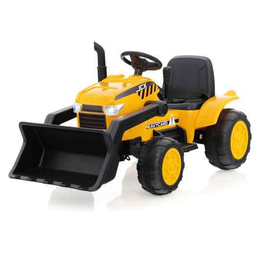12V Kid's Ride on Excavator with Adjustable Digging Bucket-Yellow Cartsfy Inc.