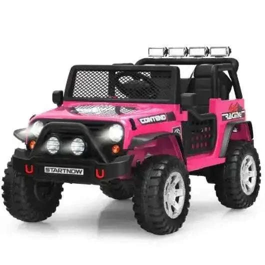 12V Kids Electric Ride On Truck with Remote Control and Operation Lever-Pink Cartsfy Inc.