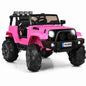 12V Kids Remote Control Riding Truck Car with LED Lights-Pink Cartsfy Inc.