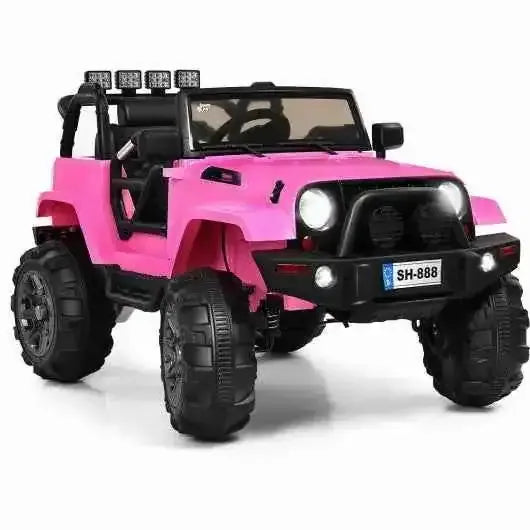 12V Kids Remote Control Riding Truck Car with LED Lights-Pink VYSN Default Title Default Title-