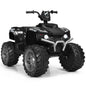 12V Kids Ride on ATV with LED Lights and Treaded Tires and LED lights-Black Cartsfy Inc.
