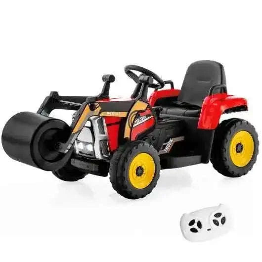 12V Kids Ride on Road Roller with 2.4G Remote Control-Red Cartsfy Inc.