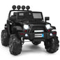 12V Kids Ride On Truck with Remote Control and Double Magnetic Door-Black Cartsfy Inc.