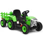 12V Ride on Tractor with 3-Gear-Shift Ground Loader for Kids 3+ Years Old-Green VYSN Default Title Default Title-