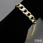14K gold curb bracelet, polished link chain with clasp