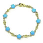 14k Gold Filled High Polish Finish Enamel Flower Bracelet Cartsfy Inc.