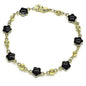 14k Gold Filled High Polish Finish Enamel Flower Bracelet Cartsfy Inc.