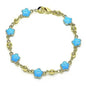 14k Gold Filled High Polish Finish Enamel Flower Bracelet Cartsfy Inc.