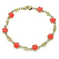 14k Gold Filled High Polish Finish Enamel Flower Bracelet Cartsfy Inc.