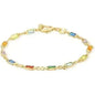 14K Gold Multicolor Crystal Bracelet Cartsfy Inc.