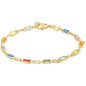 14K Gold Multicolor Crystal Bracelet DailySale Default Title Default Title-