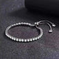 14K White Gold Tennis Bracelets with Swarovski Crystals Adjustable