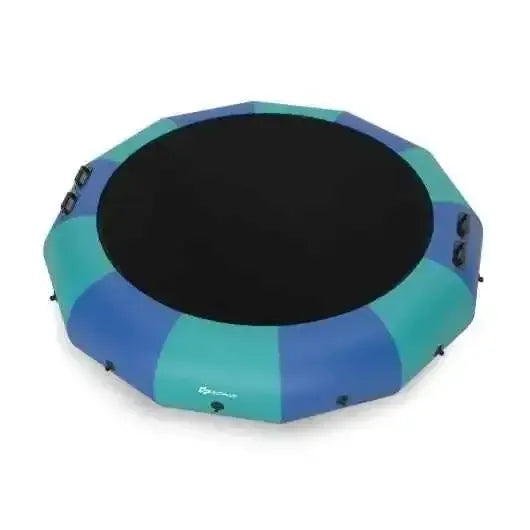 15 Feet Inflatable Splash Padded Water Bouncer Trampoline-Blue Cartsfy Inc.