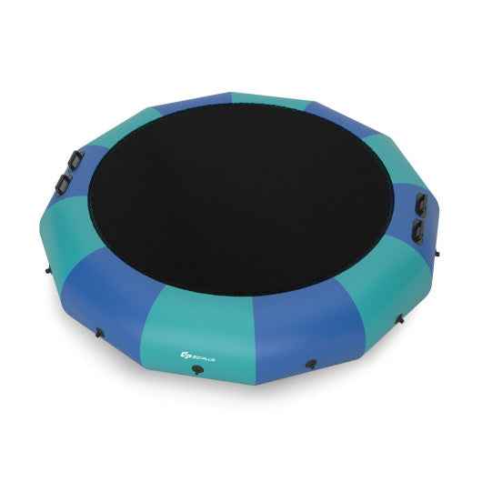 15 Feet Inflatable Splash Padded Water Bouncer Trampoline-Blue Cartsfy Inc.