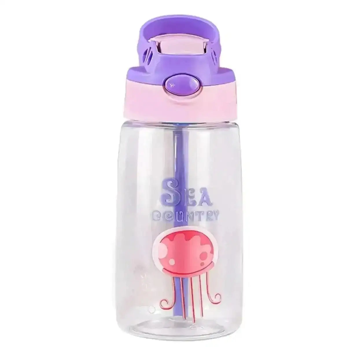 16.2oz Leak-proof Kids Water Bottle with Straw Push Button Cartsfy Inc.