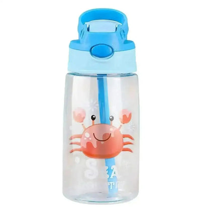 16.2oz Leak-proof Kids Water Bottle with Straw Push Button Cartsfy Inc.