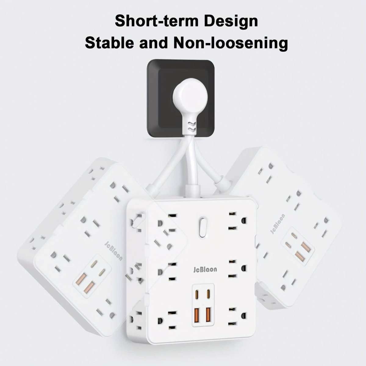16-in-1 Power Strip – 12 AC Outlets & 4 USB Ports, White Cartsfy Inc.