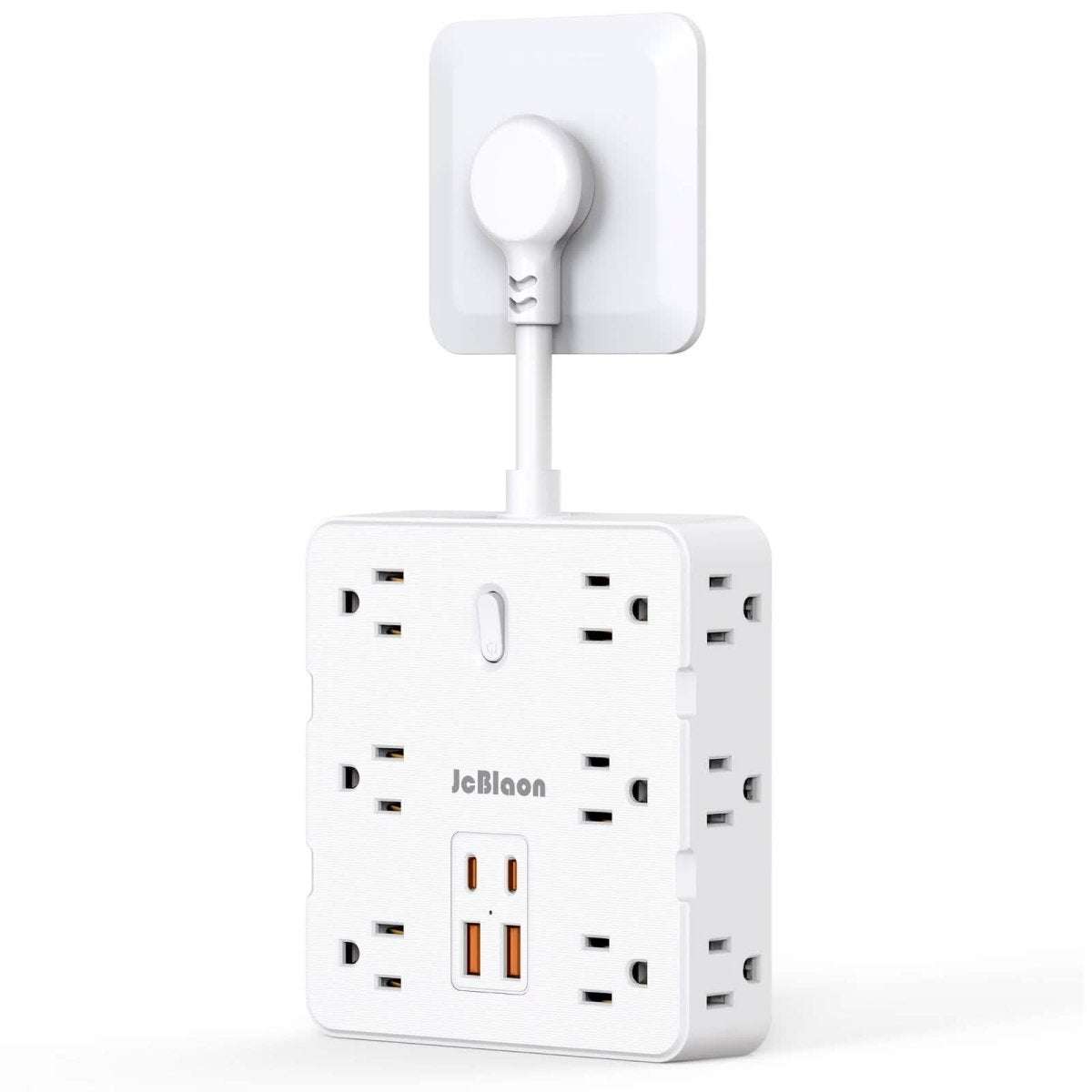 16-in-1 Power Strip – 12 AC Outlets & 4 USB Ports, White Cartsfy Inc.