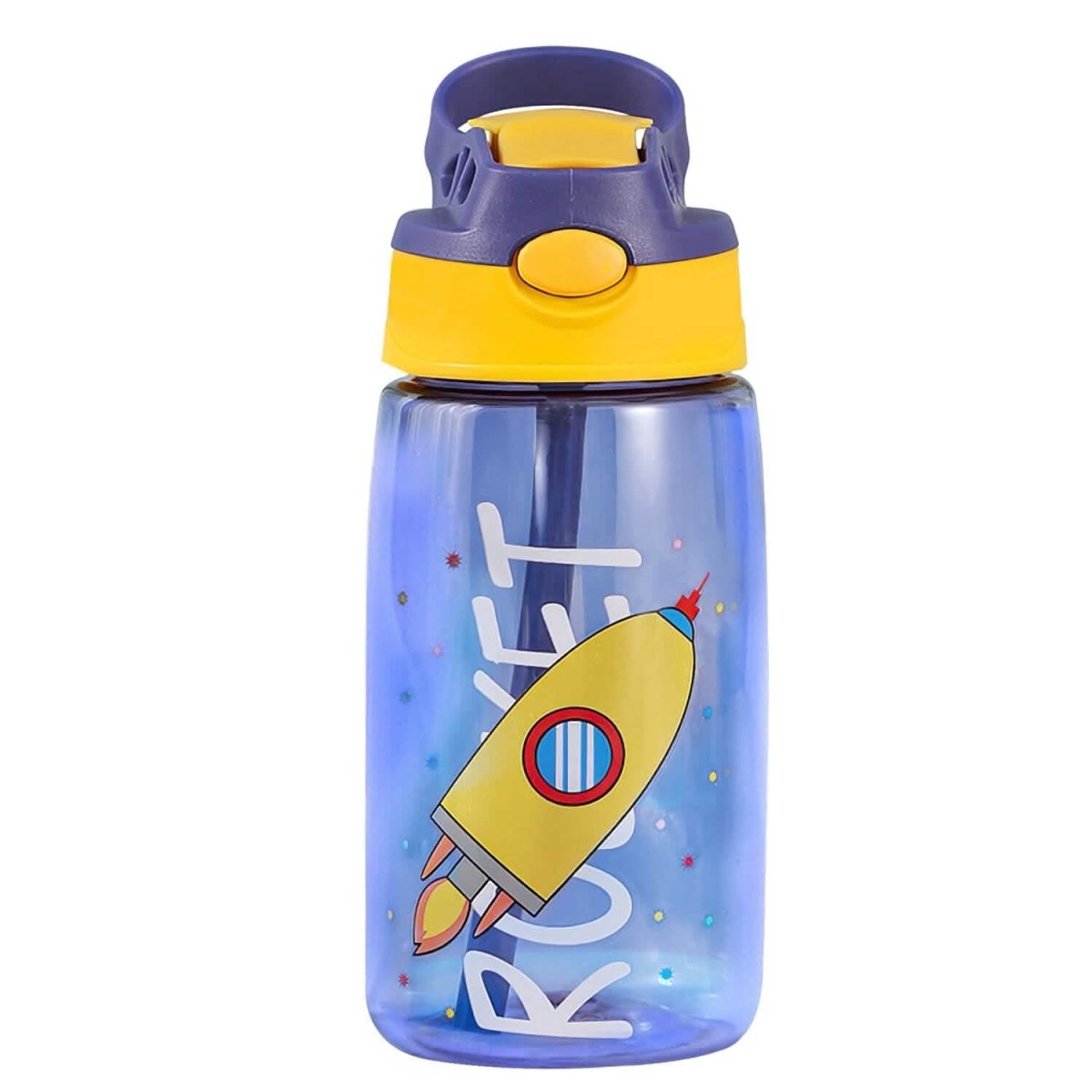 16.2oz Leak - proof Kids Water Bottle with Straw Push Button - Cartsfy Inc.