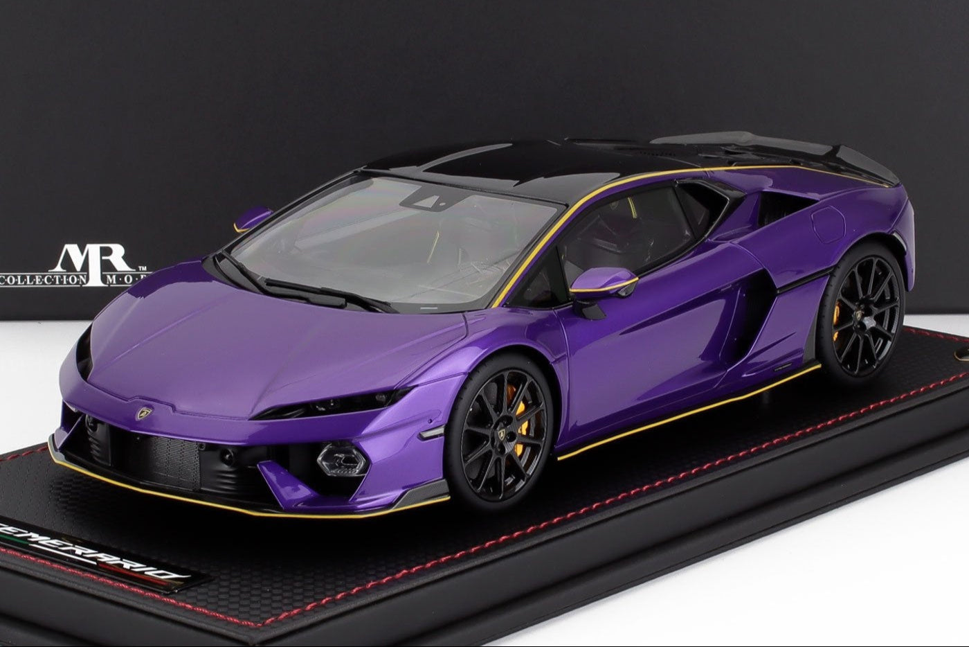 MR Models 2024 Lamborghini Temerario Alleggerita Package Viola Pasifae (Purple) WITH DISPLAY 1:18