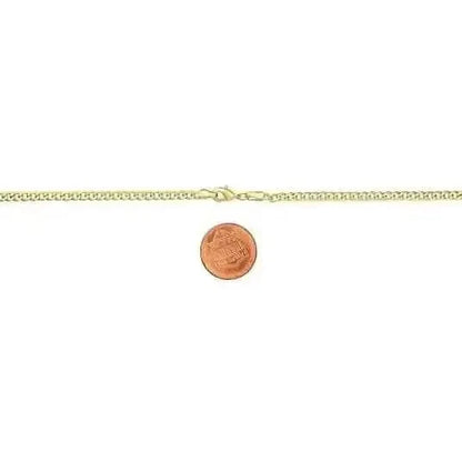 18K Gold Curb Cuban Link Chain Bracelet 8" DailySale Default Title Default Title-