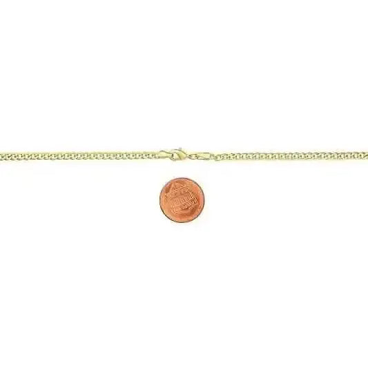 18K Gold Curb Cuban Link Chain Bracelet 8" DailySale Default Title Default Title-
