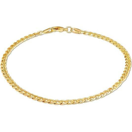18K Gold Curb Cuban Link Chain Bracelet 8" - Cartsfy Inc.