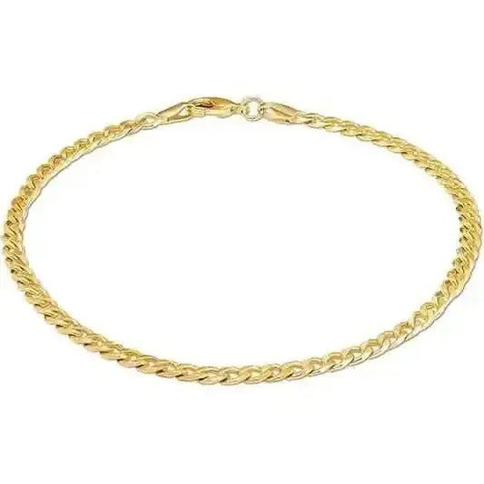 18K Gold Curb Cuban Link Chain Bracelet 8" DailySale Default Title Default Title-