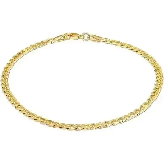 18K Gold Curb Cuban Link Chain Bracelet 8" DailySale Default Title Default Title-