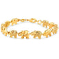 18K Gold Elephant Bracelet For Women 8" Cartsfy Inc.