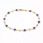 18k Gold Filled High Polish Finish Blue Crystal Ankle Bracelet DailySale Default Title Default Title-
