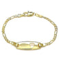 18k Gold Filled High Polish Finish Figaro Heart Link ID Name Bracelet Cartsfy Inc.