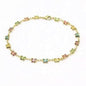 18k Gold Filled Butterfly Ankle Bracelet with Multi Color Crystals