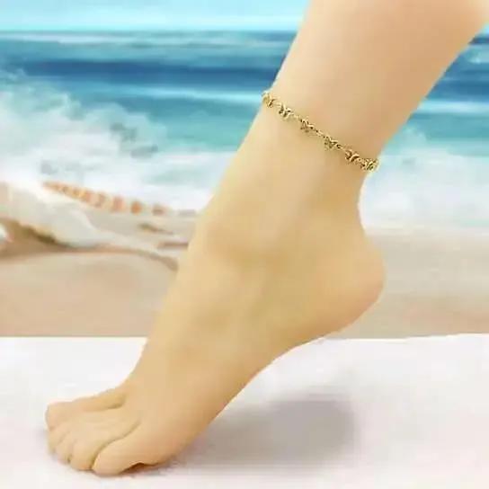 18k Gold Filled High Polish Finish Multi Color Crystal Butterfly Ankle Bracelet DailySale Default Title Default Title-