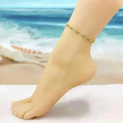 18k Gold Filled High Polish Finish Multi Color Crystal Butterfly Ankle Bracelet DailySale Default Title Default Title-
