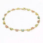 18k Gold Filled High Polish Finish Multi Color Crystal Butterfly Ankle Bracelet - Cartsfy Inc.