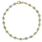 18K Gold Plated Light Blue Crystal Square Ankle Bracelet DailySale Default Title Default Title-