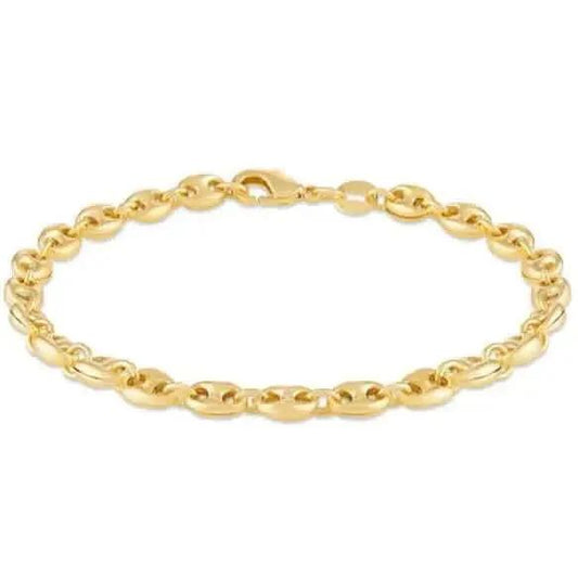 18K Gold Puff 8" Mariner Bracelet DailySale Default Title Default Title-
