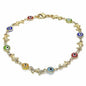 18k Women's Gold Filled High Polish Finish Dolphin Multi - color Evil Eye Lobster Clasp Ankle Bracelet 10'' Inch - Cartsfy Inc.