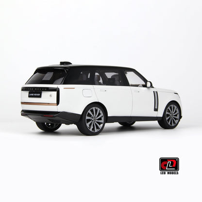 LCD 2022 Land Rover Range Rover SV Serenity White w/ Black Roof 1:18