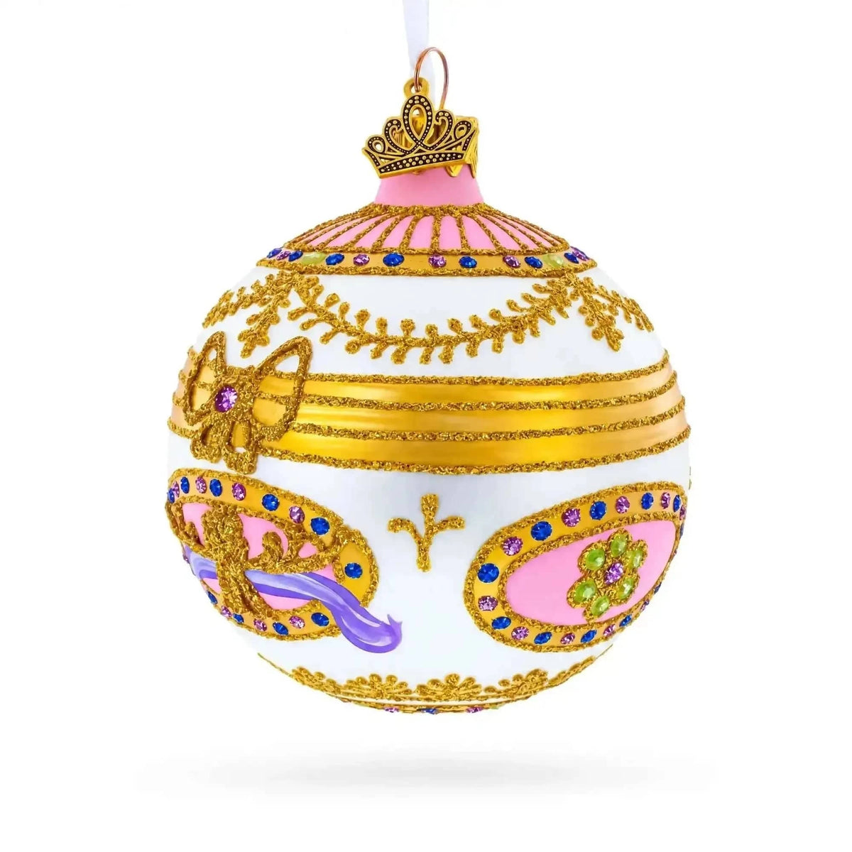 1903 Bonbonniere Royal Glass Ball Christmas Ornament 3.25 Inches Cartsfy Inc.