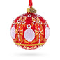 1908 Alexander Palace Royal Red Glass Ball Christmas Ornament 3.25 Inches Cartsfy Inc.