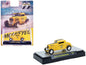 1932 Ford Three-Window Coupe "MoonEyes" Yellow with Black Stripe Limited Edition to 4400 pieces Worldwide 1/64 Diecast Model Car by M2 Machines Miniature Motors Default Title Default Title-