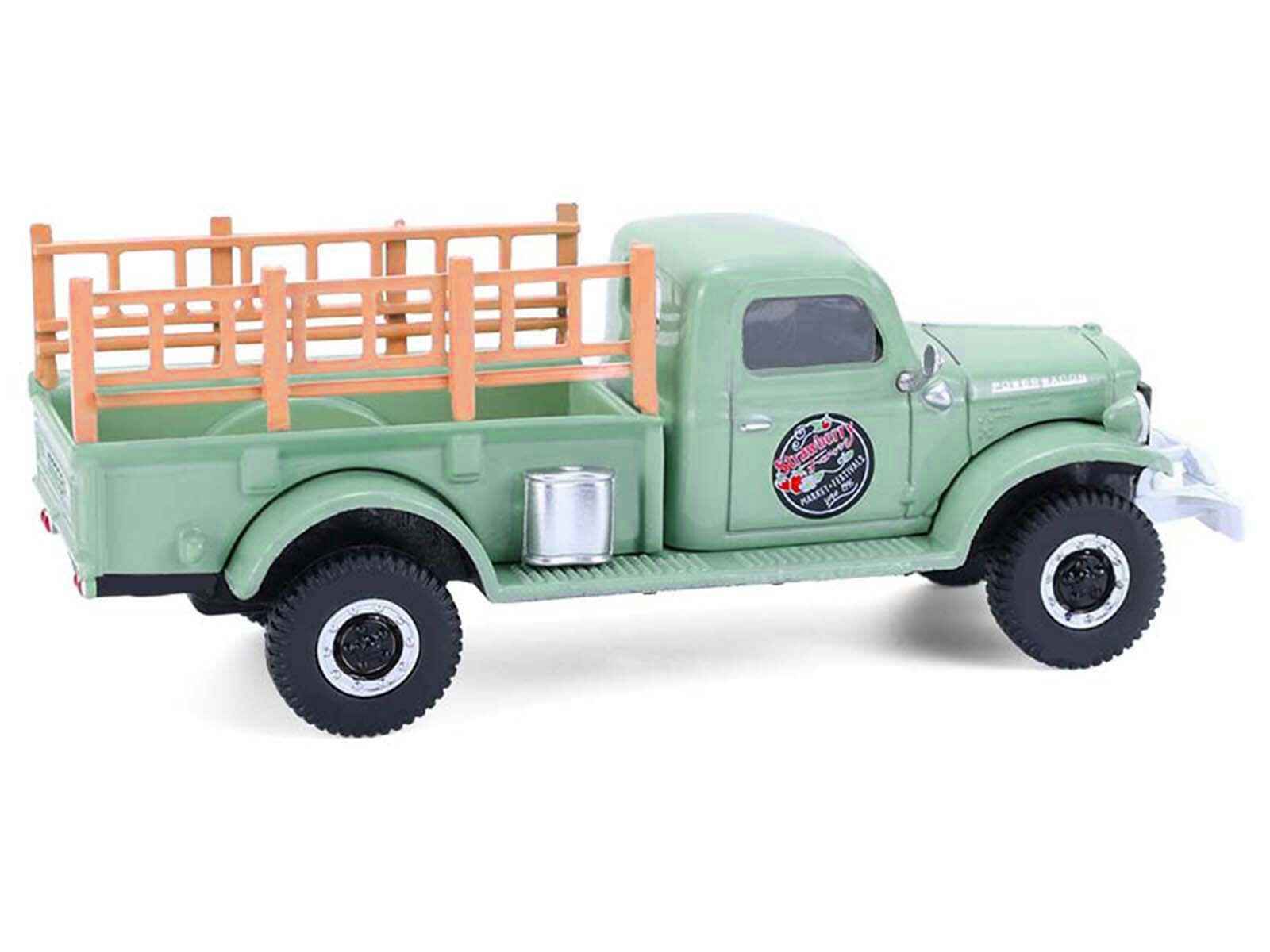 1946 Dodge Power Wagon Pickup Truck "Strawberry Farm" Green "Down on the Farm" Series 11 1/64 Diecast Model by Greenlight Miniature Motors Default Title Default Title-