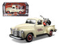 1950 Chevrolet 3100 Pickup Truck Cream 1/25 and 2001 FLSTS Heritage Springer Motorcycle Orange 1/24 "Harley-Davidson Custom" Series Diecast Models by Maisto Cartsfy Inc.