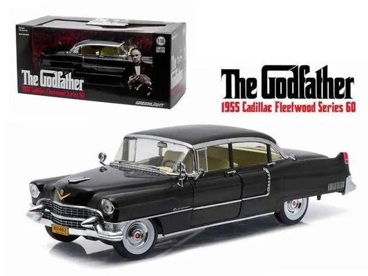 1955 Cadillac Fleetwood Series 60 Special Black "The Godfather" (1972) Movie 1/18 Diecast Model Car by Greenlight Miniature Motors Default Title Default Title-