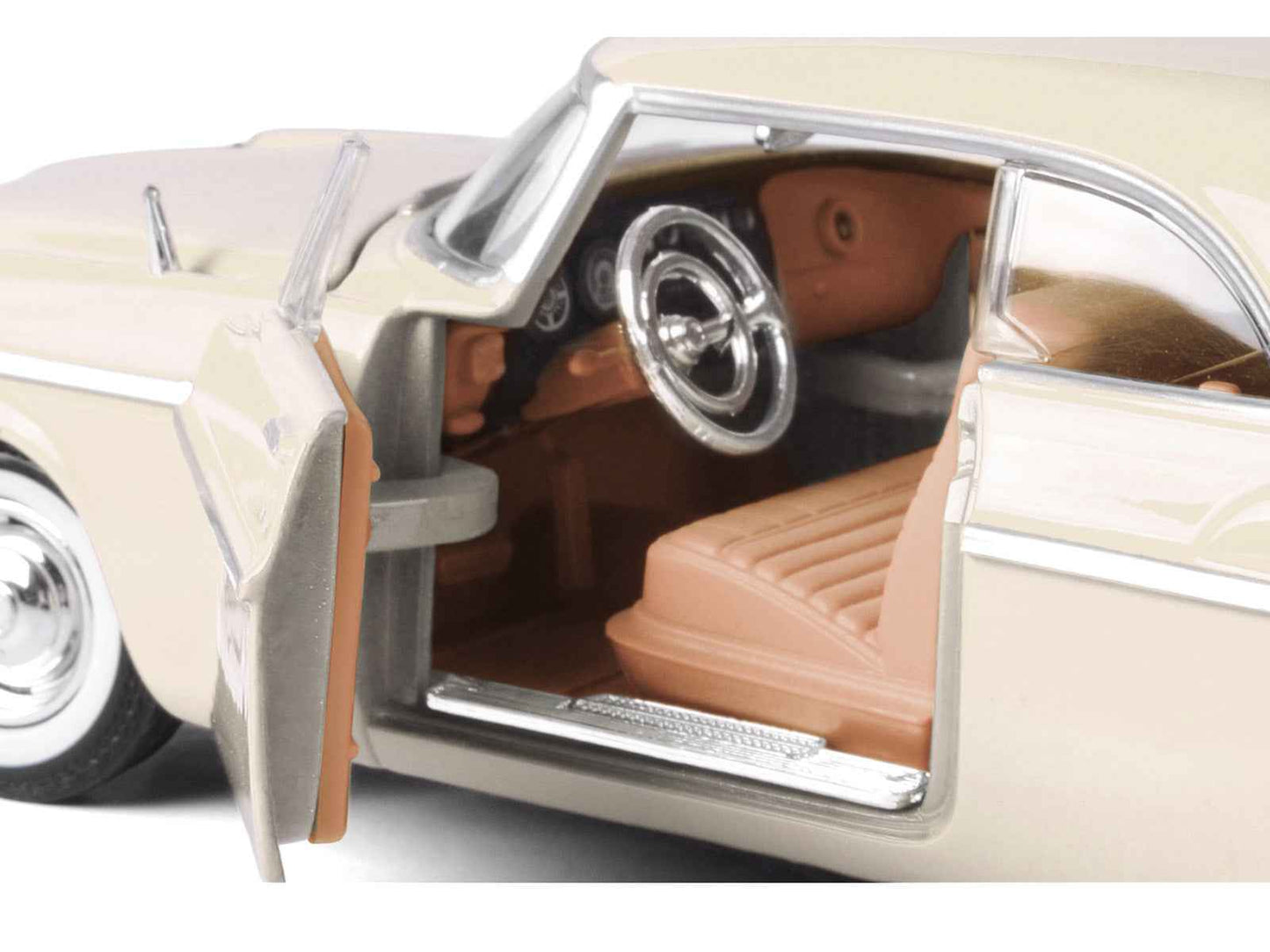 1955 Chrysler C300 Cream "Timeless Legends" Series 1/24 Diecast Model Car by Motormax Miniature Motors Default Title Default Title-