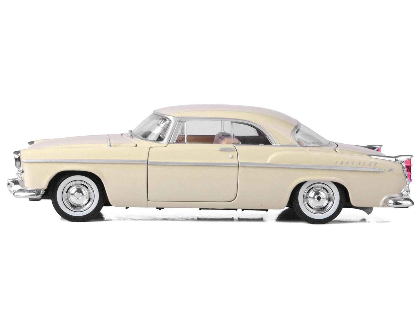 1955 Chrysler C300 Cream "Timeless Legends" Series 1/24 Diecast Model Car by Motormax Miniature Motors Default Title Default Title-