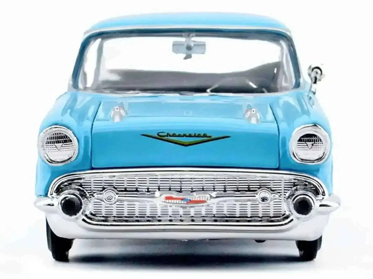 1957 Chevrolet Bel Air Light Blue Diecast Model Car Cartsfy Inc.