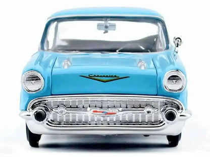 1957 Chevrolet Bel Air Light Blue Diecast Model Car Cartsfy Inc.